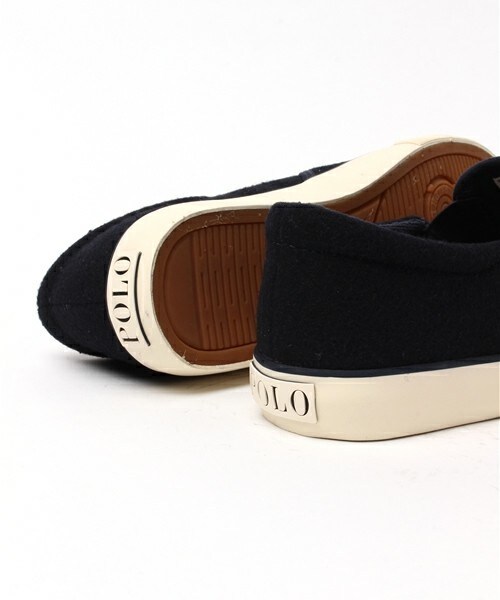 POLO RALPH LAUREN（ポロ ラルフ ローレン）の「ジュニア ウィメンズ ポロ ラルフローレン ウール スリッポンスニーカー POLO SETH SLIP ON WOOL Jr（スニーカー・レディース・ブラック/グレー/ネイビー・23cm/23.5cm/24cm/24.5cm/25cm）」の10枚目の写真