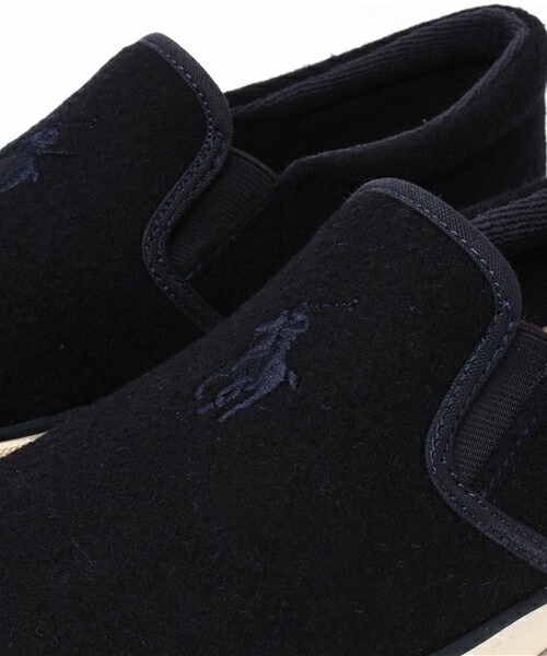POLO RALPH LAUREN（ポロ ラルフ ローレン）の「ジュニア ウィメンズ ポロ ラルフローレン ウール スリッポンスニーカー POLO SETH SLIP ON WOOL Jr（スニーカー・レディース・ブラック/グレー/ネイビー・23cm/23.5cm/24cm/24.5cm/25cm）」の8枚目の写真