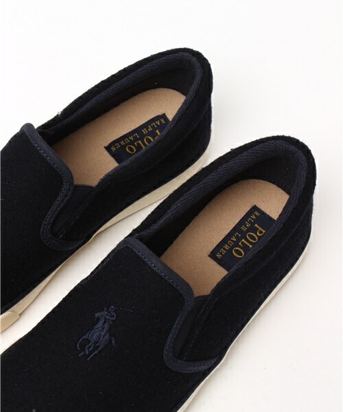POLO RALPH LAUREN（ポロ ラルフ ローレン）の「ジュニア ウィメンズ ポロ ラルフローレン ウール スリッポンスニーカー POLO SETH SLIP ON WOOL Jr（スニーカー・レディース・ブラック/グレー/ネイビー・23cm/23.5cm/24cm/24.5cm/25cm）」の9枚目の写真