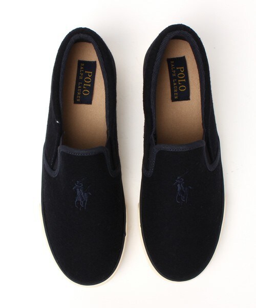 POLO RALPH LAUREN（ポロ ラルフ ローレン）の「ジュニア ウィメンズ ポロ ラルフローレン ウール スリッポンスニーカー POLO SETH SLIP ON WOOL Jr（スニーカー・レディース・ブラック/グレー/ネイビー・23cm/23.5cm/24cm/24.5cm/25cm）」の11枚目の写真