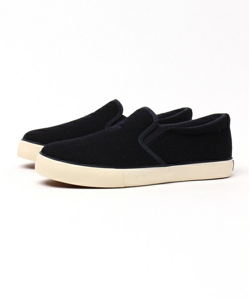 POLO RALPH LAUREN（ポロ ラルフ ローレン）の「ジュニア ウィメンズ ポロ ラルフローレン ウール スリッポンスニーカー POLO SETH SLIP ON WOOL Jr（スニーカー・レディース・ブラック/グレー/ネイビー・23cm/23.5cm/24cm/24.5cm/25cm）」の3枚目の写真