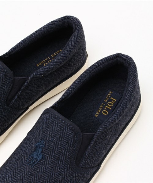 POLO RALPH LAUREN（ポロ ラルフ ローレン）の「ジュニア ウィメンズ ポロ ラルフローレン スリッポンスニーカー POLO SETH SLIP ON Herringbone Jr（スニーカー・レディース・ブラック/グレー/ブラウン/ネイビー・23cm/23.5cm/24cm/24.5cm）」の9枚目の写真
