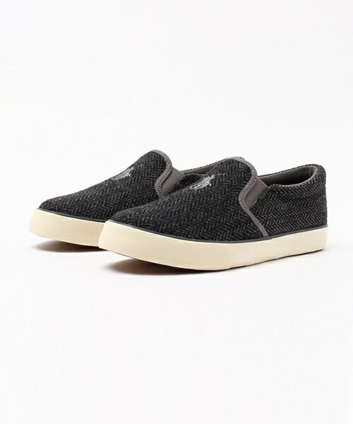 POLO RALPH LAUREN（ポロ ラルフ ローレン）の「ジュニア ウィメンズ ポロ ラルフローレン スリッポンスニーカー POLO SETH SLIP ON Herringbone Jr（スニーカー・レディース・ブラック/グレー/ブラウン/ネイビー・23cm/23.5cm/24cm/24.5cm）」の3枚目の写真