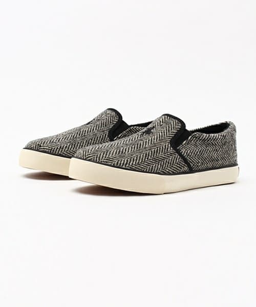 POLO RALPH LAUREN（ポロ ラルフ ローレン）の「ジュニア ウィメンズ ポロ ラルフローレン スリッポンスニーカー POLO SETH SLIP ON Herringbone Jr（スニーカー・レディース・ブラック/グレー/ブラウン/ネイビー・23cm/23.5cm/24cm/24.5cm）」の2枚目の写真