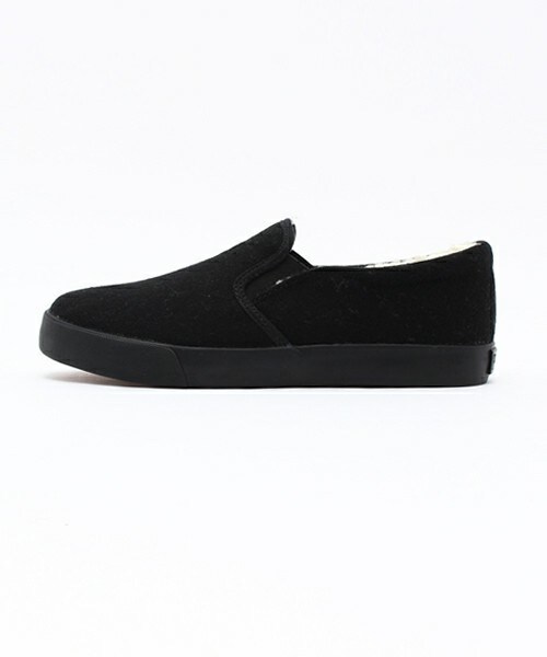 POLO RALPH LAUREN（ポロ ラルフ ローレン）の「ジュニア ウィメンズ ポロ ラルフローレン ウール スリッポンスニーカー ボア付き POLO SETH SLIP ON WOOL x BOA Jr（スニーカー・キッズ・ブラック/グレー・24cm/24.5cm/25cm/25.5cm）」の3枚目の写真