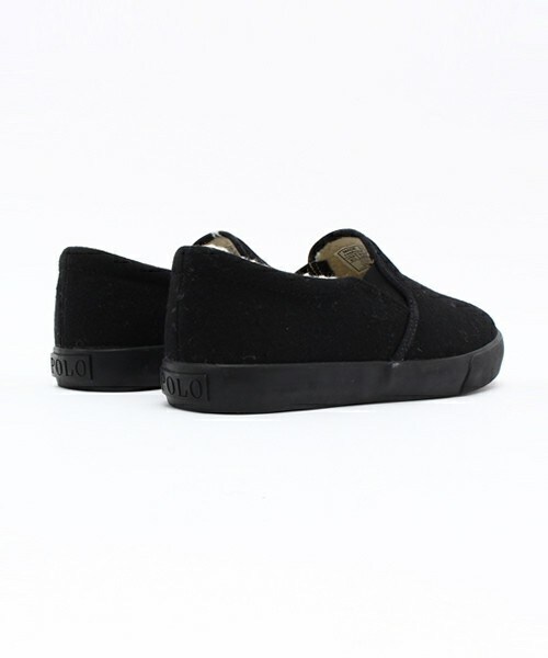 POLO RALPH LAUREN（ポロ ラルフ ローレン）の「ジュニア ウィメンズ ポロ ラルフローレン ウール スリッポンスニーカー ボア付き POLO SETH SLIP ON WOOL x BOA Jr（スニーカー・キッズ・ブラック/グレー・24cm/24.5cm/25cm/25.5cm）」の5枚目の写真