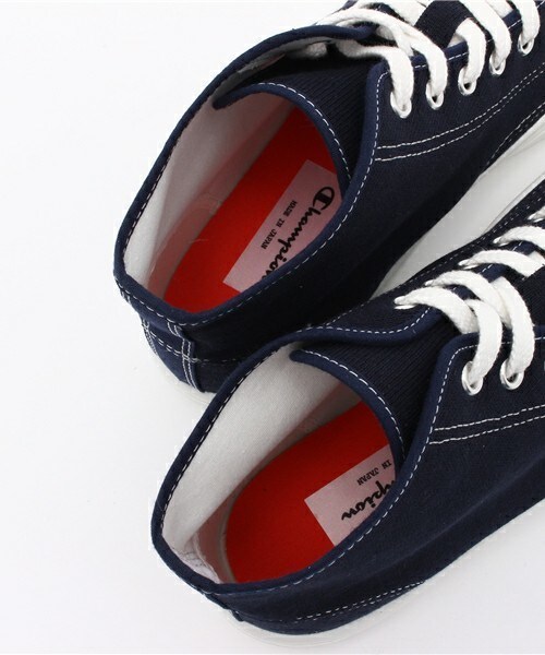 Champion(チャンピオン)の「ウィメンズ 日本製 チャンピオン ミッドカットスニーカー Champion LACE HI CPN J200(スニーカー・レディース・グレー/ネイビー/カモフラージュ・22.5cm/23cm/23.5cm/24cm/24.5cm)」の9枚目の写真