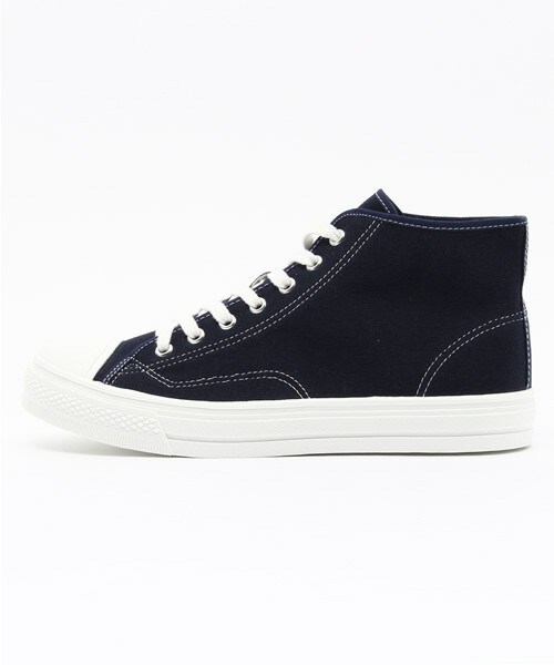 Champion(チャンピオン)の「ウィメンズ 日本製 チャンピオン ミッドカットスニーカー Champion LACE HI CPN J200(スニーカー・レディース・グレー/ネイビー/カモフラージュ・22.5cm/23cm/23.5cm/24cm/24.5cm)」の2枚目の写真