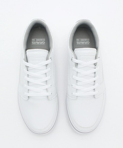 GRAVIS(グラヴィス)の「メンズ グラビス ローダウン ホワイト ローカット GRAVIS LOWDOWN MNS WHITE/GRAY(スニーカー・メンズ・ホワイト・26cm/26.5cm/27cm/27.5cm/28cm)」の8枚目の写真