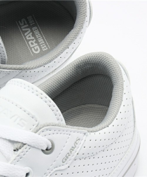 GRAVIS(グラヴィス)の「メンズ グラビス ローダウン ホワイト ローカット GRAVIS LOWDOWN MNS WHITE/GRAY(スニーカー・メンズ・ホワイト・26cm/26.5cm/27cm/27.5cm/28cm)」の7枚目の写真