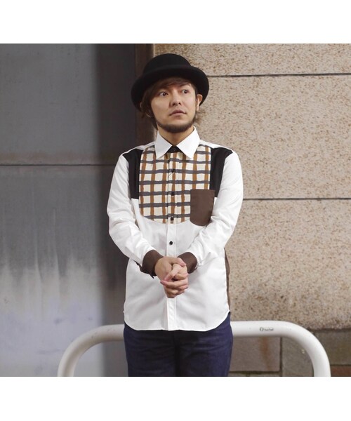 NIRAME.CO（ニラメッコ）の「マーブルチョコレートしゃつ。（シャツ/ブラウス・メンズ・その他）」の2枚目の写真