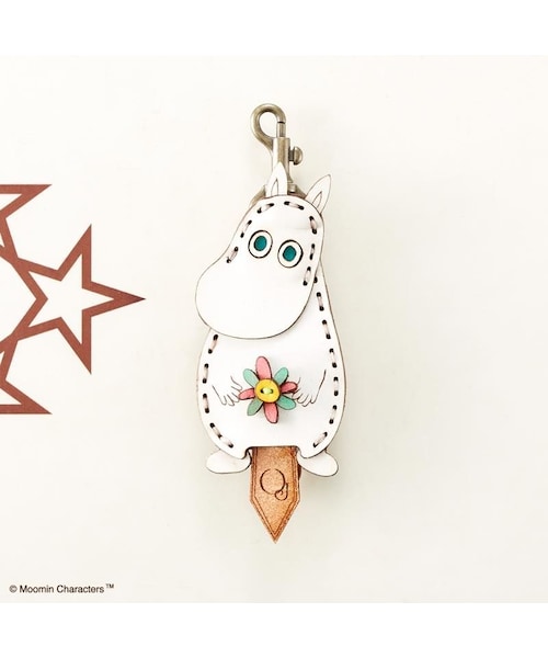 完売 新品 オジャガデザイン ムーミン キーカバー キーキャップ 本革 ojaga design（オジャガデザイン）の「【ojaga design】ムーミン キー