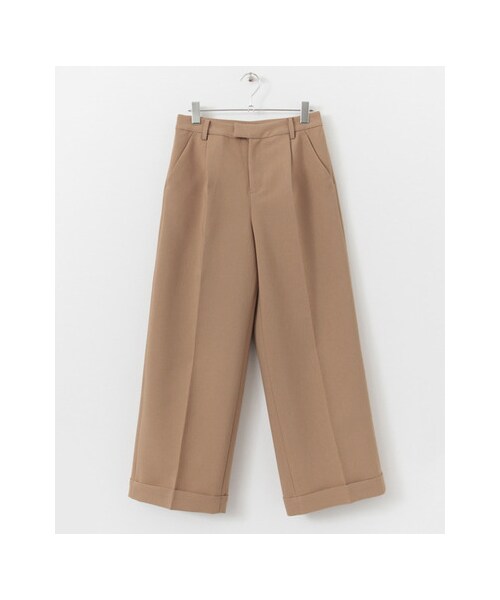 URBAN RESEARCH（アーバンリサーチ）の「ダブルクロスタックワイドパンツ（パンツ・レディース・OFF/BEIGE/BLACK・36/38）」の3枚目の写真