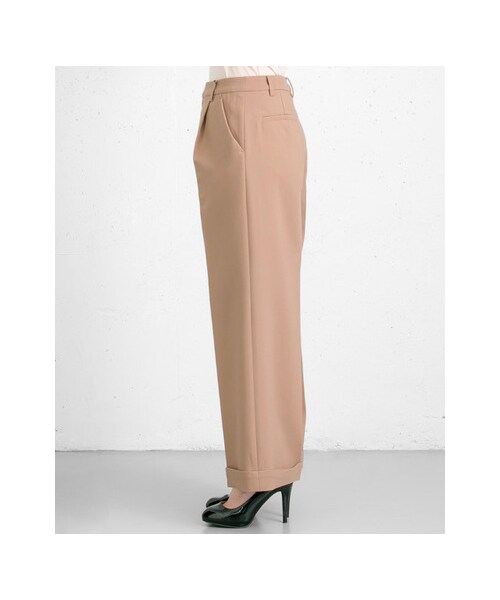 URBAN RESEARCH（アーバンリサーチ）の「ダブルクロスタックワイドパンツ（パンツ・レディース・OFF/BEIGE/BLACK・36/38）」の11枚目の写真