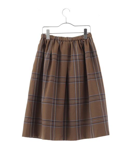 earth music&ecology（アースミュージックアンドエコロジー）の「チェックスカート（スカート・レッド/キャメル/ダークグリーン・M/L）」の7枚目の写真
