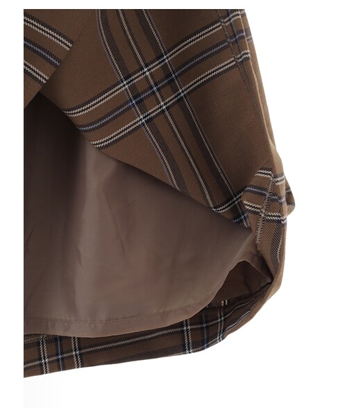 earth music&ecology（アースミュージックアンドエコロジー）の「チェックスカート（スカート・レッド/キャメル/ダークグリーン・M/L）」の11枚目の写真