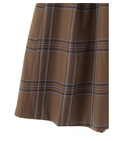 earth music&ecology（アースミュージックアンドエコロジー）の「チェックスカート（スカート・レッド/キャメル/ダークグリーン・M/L）」の9枚目の写真