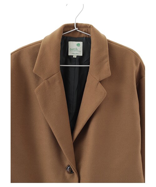earth music&ecology（アースミュージックアンドエコロジー）の「ロングチェスターコート（ジャケット/アウター・杢グレー/ブラック/キャメル/カーキ・M/L）」の8枚目の写真