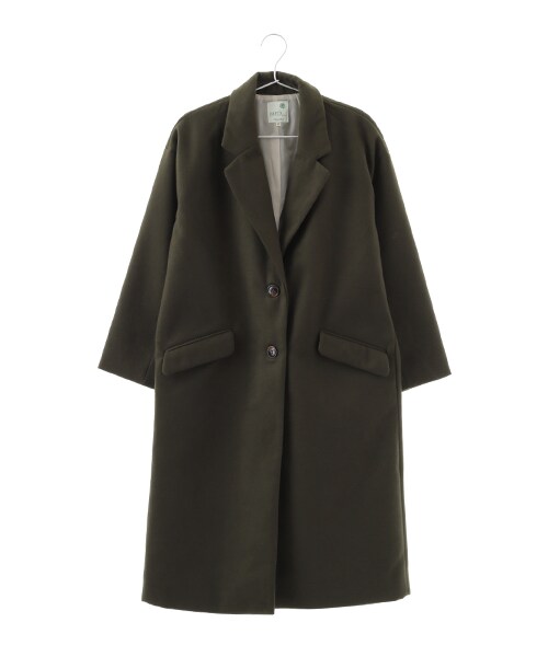 earth music&ecology（アースミュージックアンドエコロジー）の「ロングチェスターコート（ジャケット/アウター・杢グレー/ブラック/キャメル/カーキ・M/L）」の4枚目の写真