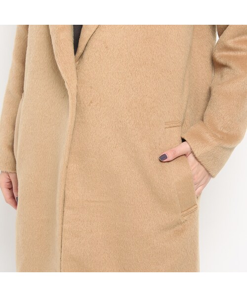 OZOC(オゾック)の「ロングチェスターコート(ジャケット/アウター・レディース・キャメル/グレー/ブラック・M)」の8枚目の写真