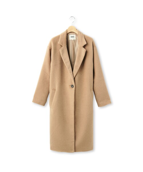 OZOC(オゾック)の「ロングチェスターコート(ジャケット/アウター・レディース・キャメル/グレー/ブラック・M)」の12枚目の写真