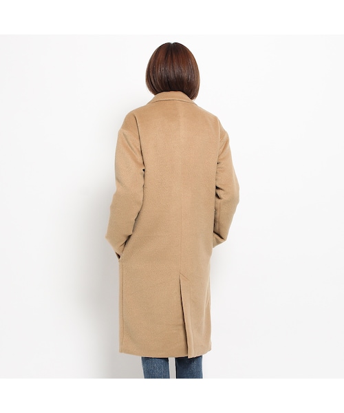 OZOC(オゾック)の「ロングチェスターコート(ジャケット/アウター・レディース・キャメル/グレー/ブラック・M)」の6枚目の写真