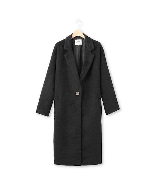 OZOC(オゾック)の「ロングチェスターコート(ジャケット/アウター・レディース・キャメル/グレー/ブラック・M)」の2枚目の写真