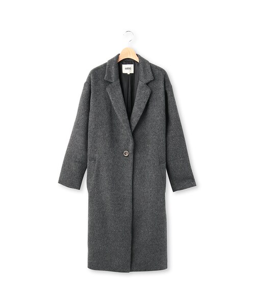 OZOC(オゾック)の「ロングチェスターコート(ジャケット/アウター・レディース・キャメル/グレー/ブラック・M)」の3枚目の写真