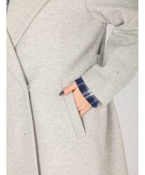 Rinajour（リナジュール）の「RINA ビッグショルダ（ジャケット/アウター・レディース・L/GREY/NAVY・F）」の5枚目の写真