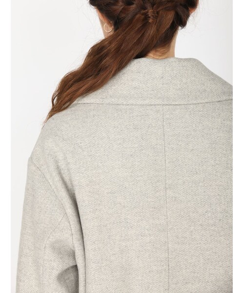 Rinajour（リナジュール）の「RINA ビッグショルダ（ジャケット/アウター・レディース・L/GREY/NAVY・F）」の6枚目の写真