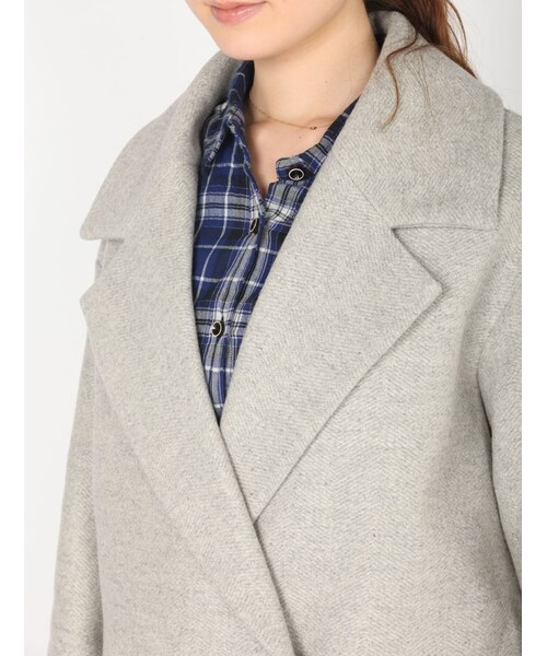 Rinajour（リナジュール）の「RINA ビッグショルダ（ジャケット/アウター・レディース・L/GREY/NAVY・F）」の4枚目の写真