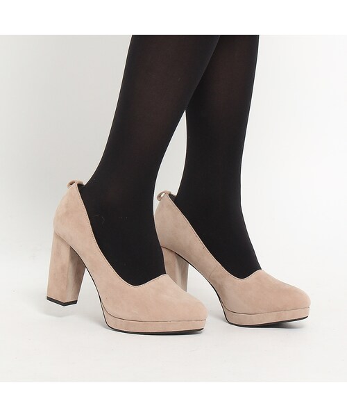 OZOC(オゾック)の「2WAY ベロア調ヒールパンプス(シューズ・レディース・ベージュ/ブラック・23.5cm/24.5cm)」の12枚目の写真