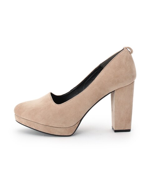 OZOC(オゾック)の「2WAY ベロア調ヒールパンプス(シューズ・レディース・ベージュ/ブラック・23.5cm/24.5cm)」の4枚目の写真