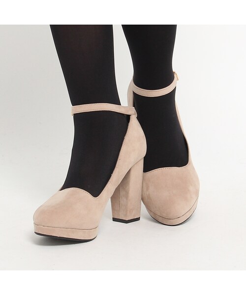 OZOC(オゾック)の「2WAY ベロア調ヒールパンプス(シューズ・レディース・ベージュ/ブラック・23.5cm/24.5cm)」の11枚目の写真