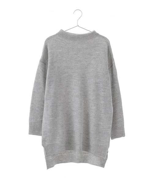 earth music&ecology（アースミュージックアンドエコロジー）の「ボトルネックニットチュニック（トップス・アイボリー/杢ライトグレー/ネイビー/ダークグリーン・F）」の2枚目の写真