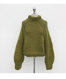 Aco Design | ハイネック ニット ゆったり/ショート丈 ニット/ゆるニット(Tシャツ/カットソー)