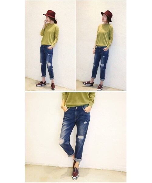 Aco Design（アコデザイン）の「ローファー パンプス/オックスフォード おじ靴 ぺたんこ/厚底 ローファー/ローファー レディース エナメル/エナメル シューズ（その他シューズ・レディース・ブラック・22.5~25.0[23.5基準]　前底：2.5　後底：4　幅：9　足長：26.3）」の12枚目の写真