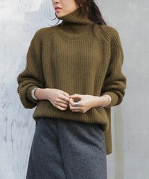 DHOLIC | アンゴラ混ハイネックスリットニットプルオーバー(ニット/セーター)