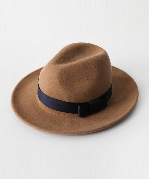 DHOLIC（ディーホリック）の「コントラストリボンフェドラハット（ハット・レディース・グレー/ブラック/ベージュ・FREE）」の3枚目の写真