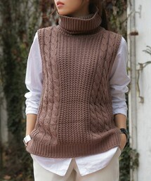 DHOLIC | タートルネックローゲージニットベスト(ベスト)