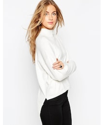 asos | ASOS COLLECTION ASOS High Neck Sweater with Extreme Stepped Hem and Side Splits(ニット/セーター)