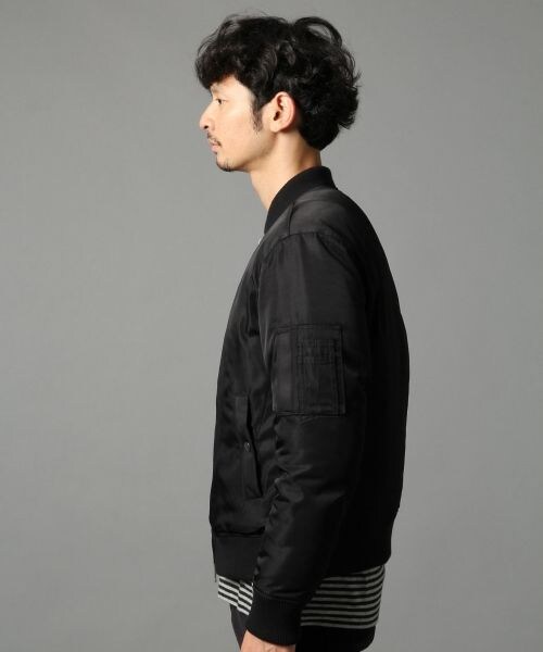 BLISS POINT（ブリスポイント）の「ツイルリブブルゾン（ジャケット/アウター・メンズ・ホワイト/ブラック・M/L）」の8枚目の写真