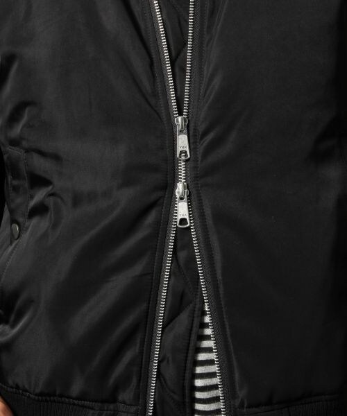 BLISS POINT（ブリスポイント）の「ツイルリブブルゾン（ジャケット/アウター・メンズ・ホワイト/ブラック・M/L）」の15枚目の写真