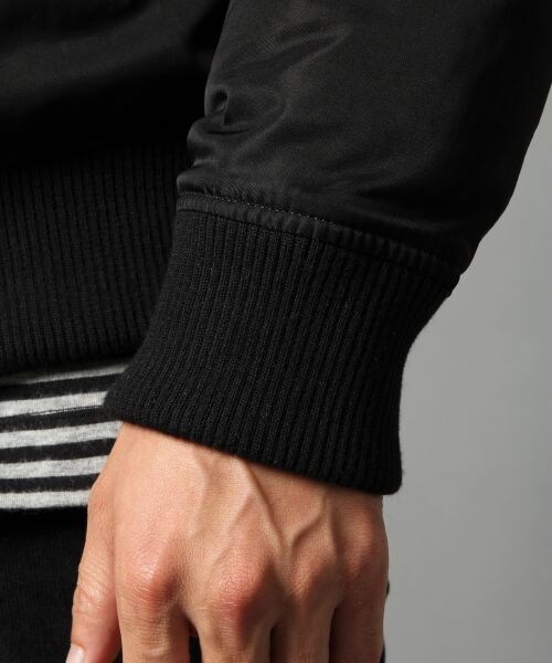 BLISS POINT（ブリスポイント）の「ツイルリブブルゾン（ジャケット/アウター・メンズ・ホワイト/ブラック・M/L）」の12枚目の写真