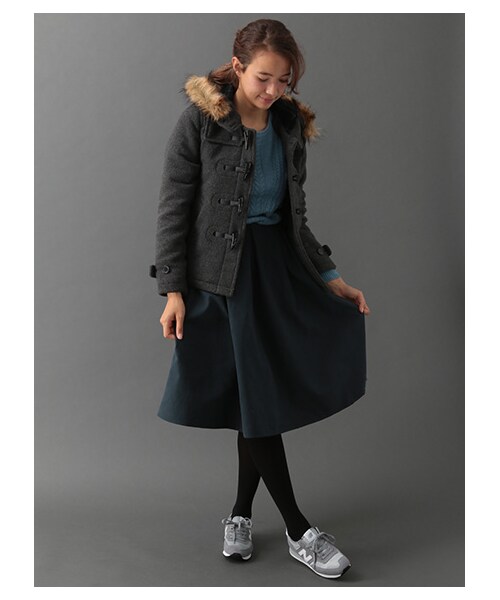 SEVENDAYS=SUNDAY(セブンデイズサンデイ)の「・フェイクスエード フレアスカート(スカート・キャメル/カーキ/ネイビー・M/L)」の5枚目の写真