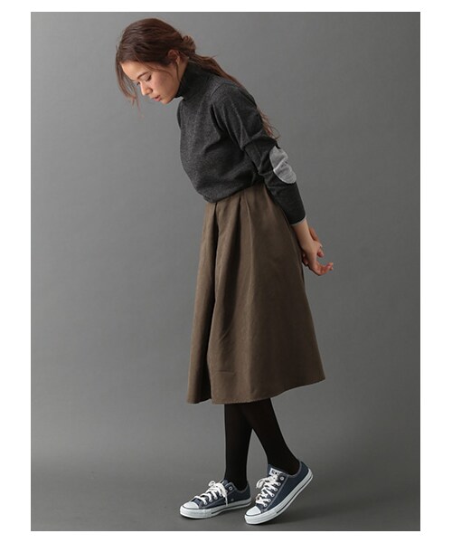 SEVENDAYS=SUNDAY(セブンデイズサンデイ)の「・フェイクスエード フレアスカート(スカート・キャメル/カーキ/ネイビー・M/L)」の7枚目の写真