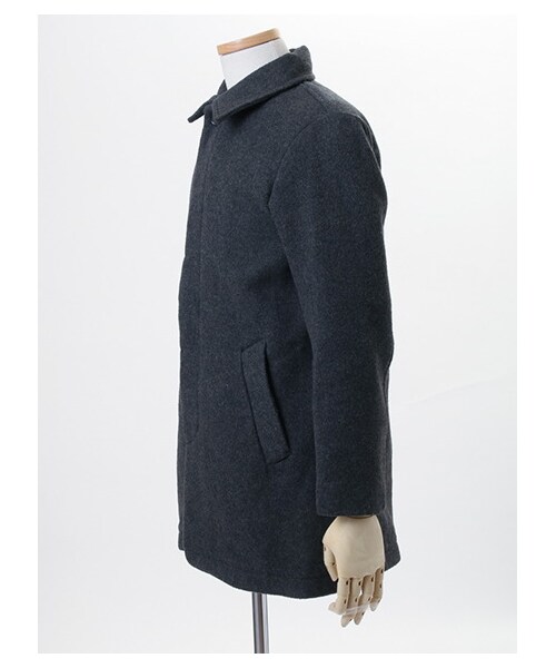 SEVENDAYS=SUNDAY（セブンデイズサンデイ）の「フェイス ステンカラーコート（ジャケット/アウター・グレー/レッド/ネイビー・S/M/L）」の5枚目の写真