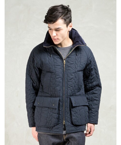 MINOTAUR（ミノトール）の「Navy Cable Quilting Insulation Jacket