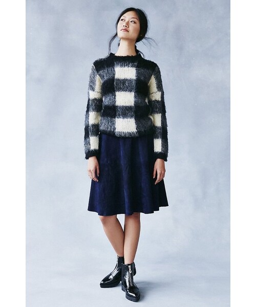 Just Female（-）の「Just Female Check Sweater（ニット/セーター・レディース・White・XS/S/M/L）」の2枚目の写真