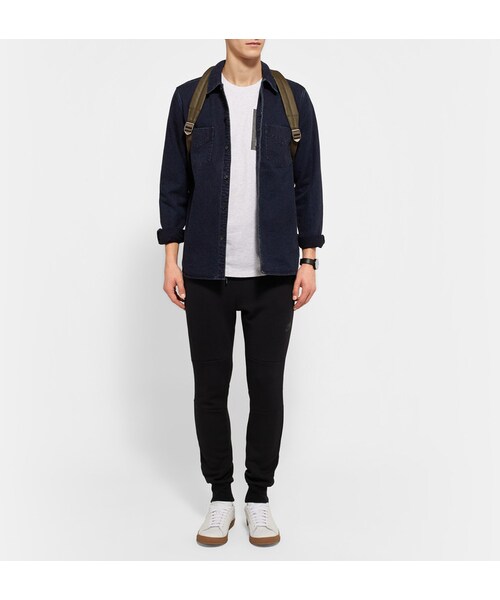 NIKE（ナイキ）の「Nike Slim-Fit Cotton-Blend Tech-Fleece Sweatpants（その他パンツ・メンズ・Black・M/L/XL/XXL）」の6枚目の写真